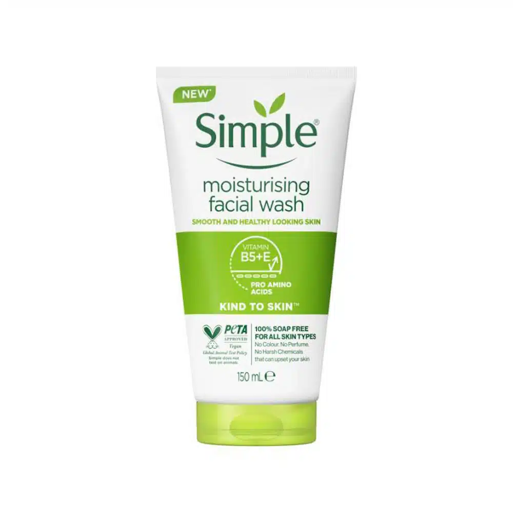 Simple-Kind-to-Skin-Moisturising-Face-Wash-150ml-3 Looking for a skin-friendly cleanser that works in Bangladesh’s hot and humid climate? Simple Moisturizing Facial Wash is your perfect pick.