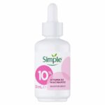 Simple Niacinamide Serum 10% Booster 1% Vitamin B3 – 30ml Our Booster Serums are powered by high-performance ingredients which are safe to use on all skin types – yes even sensitive skin! Supercharged with 10% Niacinamide, this multi-tasking booster improves skin barrier strength, tone and texture Product details: Pick a skin care concern – niacinamide will take it on. This powerful all-rounder is so versatile and treats every skin type with kindness (from dry skin to oily and even sensitive skin). Our new Booster Serums contain high-performance ingredients to supercharge your skin care routine for instant, visible results. 10% Niacinamide (vitamin B3) and B5 hydrates, smooths and helps to strengthen and protect your skin barrier, and improve your skin texture. Like all Simple products, our Booster Serum is dermatologically tested, non-comedogenic, contains no harsh chemicals that can upset your skin and is free from alcohol, mineral oils, artificial colours and fragrance. This Simple product is PETA approved vegan. Shake, drop, dab – it’s that simple. After using a cleanser, apply our non-sticky, non-greasy Booster Serum on its own or mix a few drops into your favourite moisturiser for a super-quick skin care boost. Oh, and it’s fab under makeup too. Try cocktailing it with our hydrating 3% Hyaluronic Acid & B5 Booster Serum (add a few drops of each). It’s best not to combine niacinamide with vitamin C, as these two antioxidants are incompatible when used closely together. If you’d like to use both in your skin care routine, we’d recommend using our glowing 10% vitamin C + E + F Serum Booster in the morning and then using our strengthening 10% Niacinamide (Vitamin B3) Booster Serum as part of your nighttime skin care routine. Keep calm and carry on caring for your skin. How to use: Step 1 Shake bottle well. Step 2 Apply in the evening onto cleansed face and neck before or together with your moisturiser. Step 3 Apply a broad-spectrum SPF30 the morning after. For better results, use after Simple 3% Hyaluronic Acid + B5 booster serum. Ingredients: Aqua, Niacinamide, Propanediol, Caprylic/Capric Triglyceride, Glycerin, Panthenol, Tapioca Starch, Coco-Caprylate, Polyglyceryl-6 Distearate, Dicaprylyl Ether, Caprylyl Glycol, Helianthus Annuus Seed Oil, Sclerotium Gum, Phenoxyethanol, Citric Acid, Polyglyceryl-10 Stearate, Sodium Hydroxide, Pantolactone, Tocopherol. Ingredients correct at time of publishing. Always check product packaging.