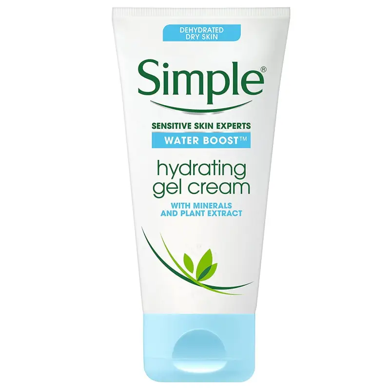Simple-WaterBoost-Hydrating-Gel-Cream-50ml Quench your skin’s thirst with the Simple Water Boost Hydrating Gel Cream – your go-to moisturizer for instant, lasting hydration.