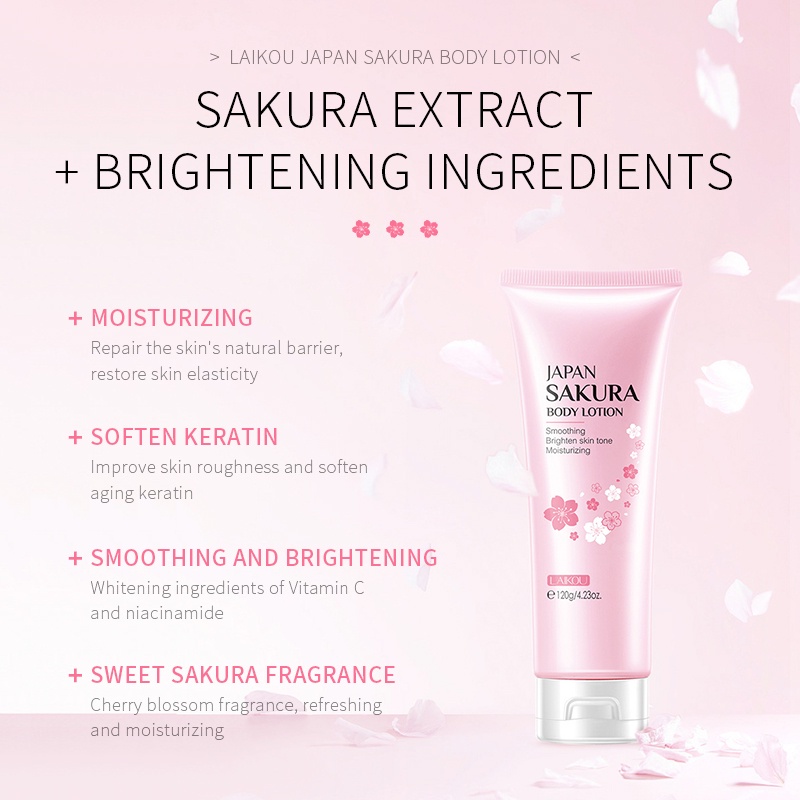 Laikou Sakura Body Lotion – 120gm2098e2bb5d0 Laikou Sakura Body Lotion – 120gm