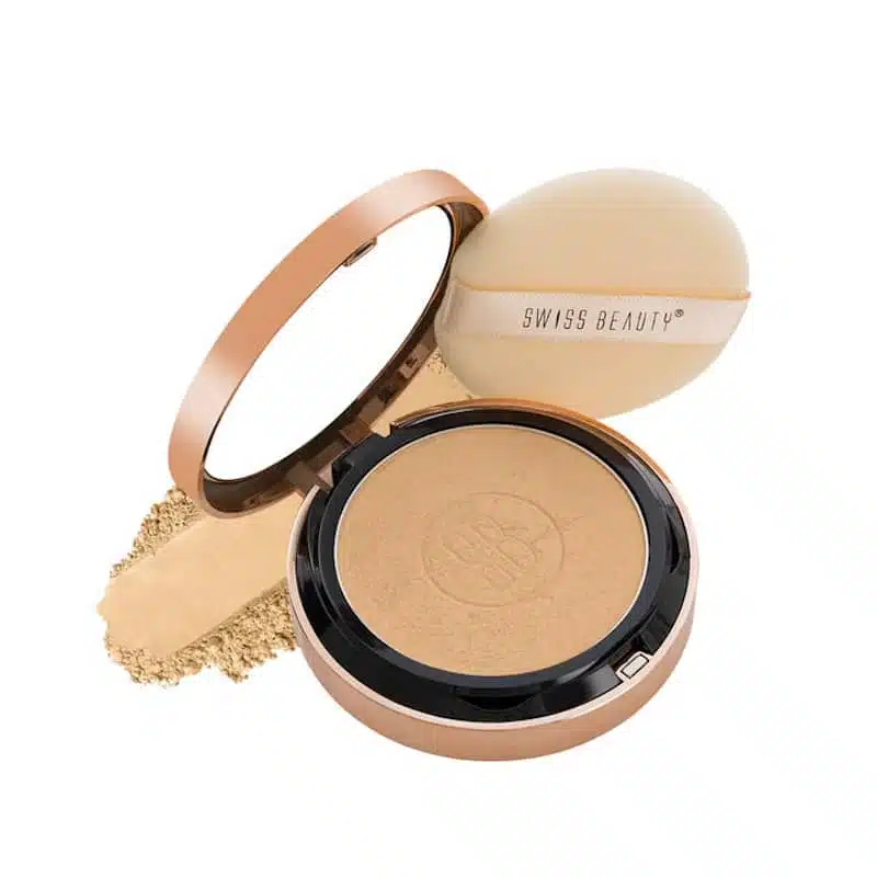 Swiss Beauty Silky & Smooth Oil Control Pressed Powder Compact with SPF 15 – 04 Natural Beige
