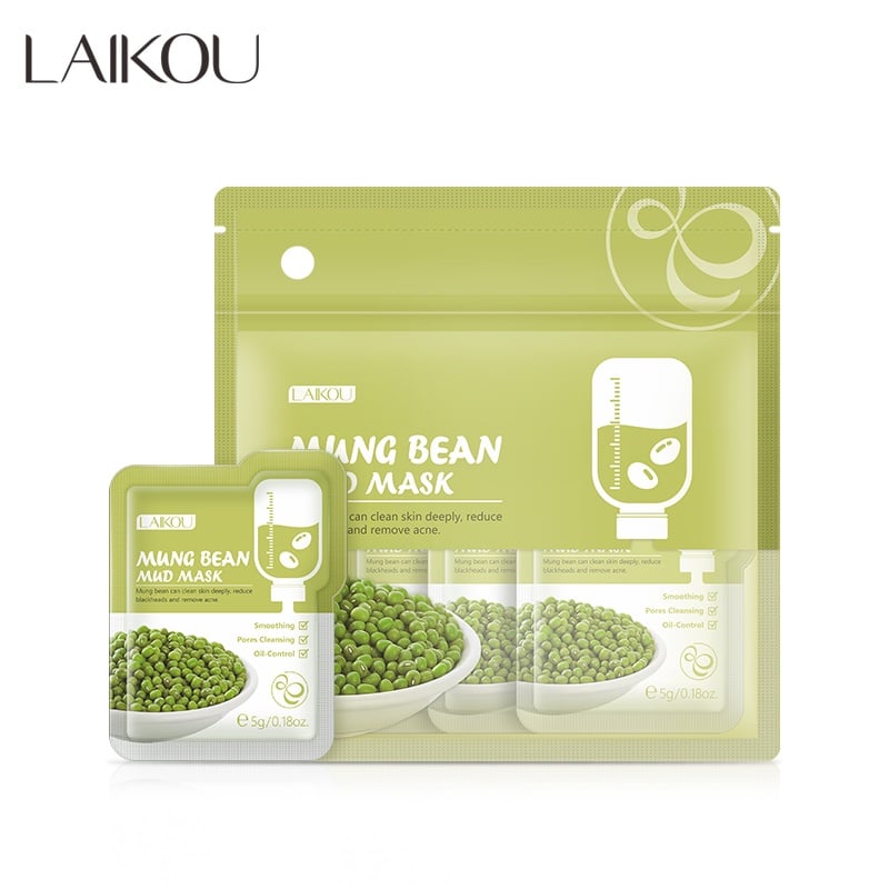 Laikou Mung Bean Mud Mask 5gm – 12pcs