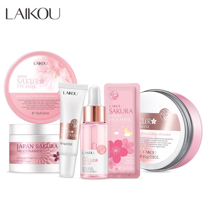 Laikou Sakura Skin Care Set – 6 Pcs